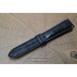 *VIETNAMESE ALLIGATOR SKIN WATCH STRAP BLACK 18MM [LQD215]