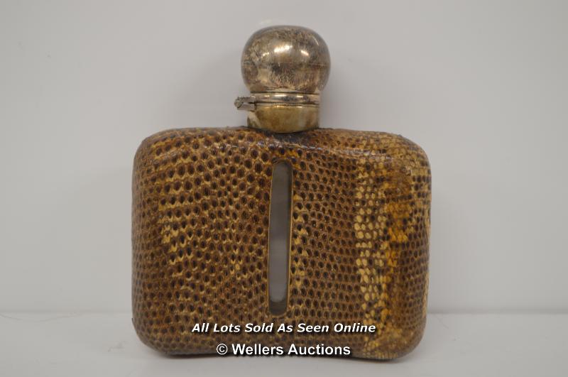 *SILVER AND SNAKESKIN FLASK [LQD215]