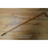 *BONE HANDLED WALKING STICK 76CM METAL COLLAR [LQD215]