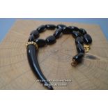 *KENNETH JAY LANE BEADED HORN NECKLACE [LQD215]