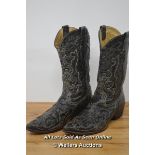 *LIZARD LEATHER MEN'S COWBOY BOOTS SIZE 13D MADE IN MEXICO [LQD215]