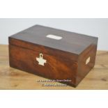 *DECORATIVE WOODEN BOX CHEST WITH KEY 11"X8"X5" [LQD215]