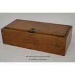 *VINTAGE H UPMAN WOODEN CIGAR BOX - 35CM BY 17CM [LQD214]