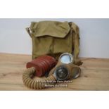 *SMALL ARP1940 GENERAL SERVICE RESPIRATOR (GSR) AND 1943 MK6 HAVERSACK CARRY BAG [LQD214]