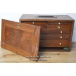 *ENGINEERS / MACHINISTS, MAHOGANY TOOL BOX / 45 X 22.5 X 30CM [LQD215]