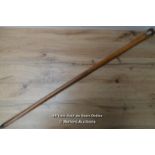 *STAR OF DAVID WALKING STICK PINWORK BUFFALO HORN TOP MALACCA CANE SILVER [LQD215]