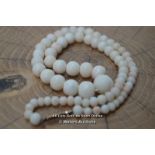 *CORAL NECKLACE - PALE PINK AND WHITE [LQD215]