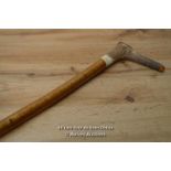 *VINTAGE WALKING STICK ANTLER HANDLE POLISHED SHAFT 37" / 94CM [LQD215]