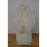 *JOAN LEE SOFT IVORY REAL FEATHER BOLERO/BRIDAL SHRUG/WRAP/STOLE [LQD215]