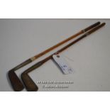 TWO VINTAGE GOLF CLUBS, ANDERSONS & ONE OTHER