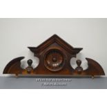 *VICTORIAN MAHOGANY CLOCK PEDIMENT 10 INCHES WIDE, 4 INCHES TALL [LQD215]