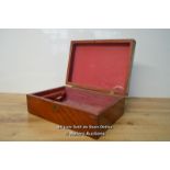 *26CMS X 19 CMS X 9CM MAHOGANY BOX TO RESTORE [LQD215]