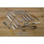 *SILVER PLATED MADREPEROLA BONE 13 PIECES [LQD215]