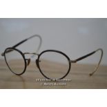 *VINTAGE HORN RIMMED SPECTACLES SPRUNG WIRE SIMILAR HARRY POTTER STYLE SMALL FIT [LQD215]