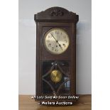 *MAHOGANY GRANDFATHER WALL CLOCK FOR RESTORATION [LQD215]