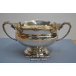 SILVER TWIN HANDLED BOWL, 18CM WIDE, 12CM HIGH