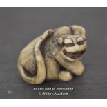 *ANTIQUE JAPANESE NETSUKE (EDO PERIOD) / 2.3CM HIGH [LQD214]