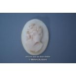 *MINIATURE SHELL OR CORAL CAMEO FROM RING -EARRING - NECKLACE [LQD215]