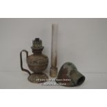 *VINTAGE OLD OIL HAND LAMP BRASS / COPPER FOR FULL RESTORATION [LQD214]