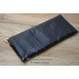 *REAL EEL SOFT SKIN VINTAGE BLACK GLASSES CASE WALLET PURSE [LQD215]