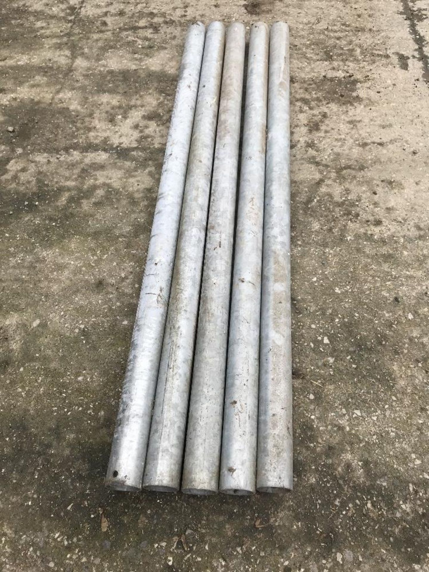 5 GALVANISED STEEL POLES