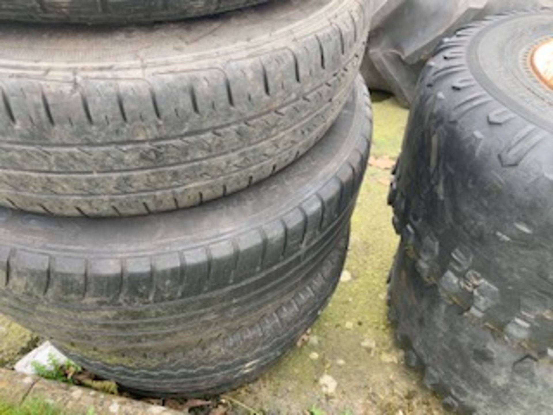 7 VARIOUS WHEELS AND TYRES. QUAD/CAR/TRA - Image 3 of 3