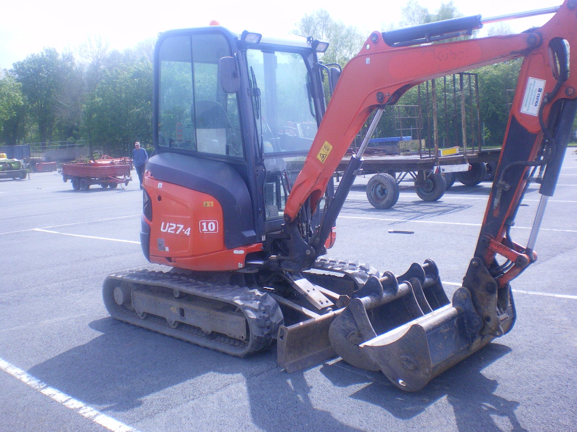 KUBOTA U27-4 MINI DIGGER, 2600 HOURS, YE - Image 3 of 8