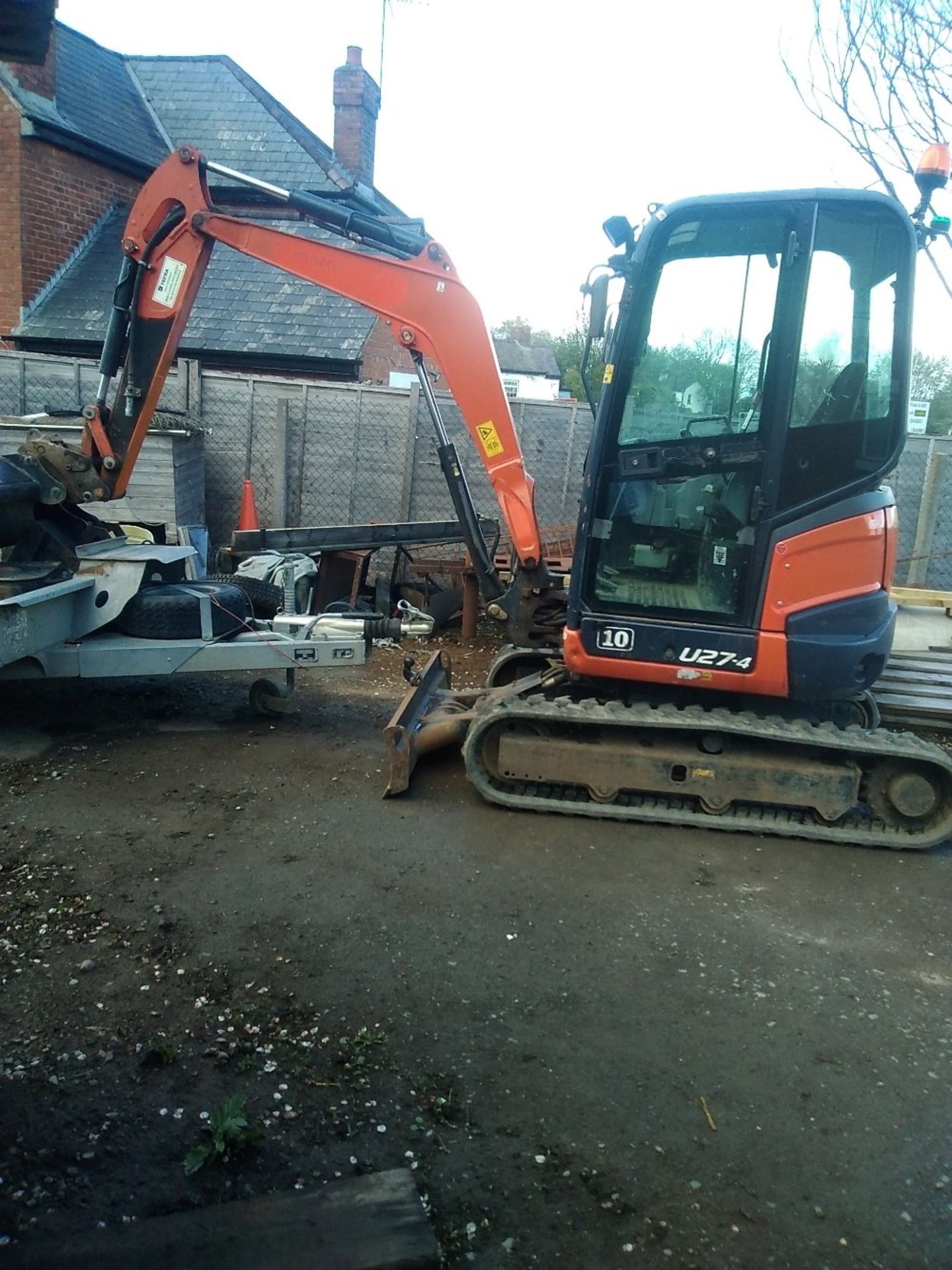 KUBOTA U27-4 MINI DIGGER, 2600 HOURS, YE - Image 4 of 8