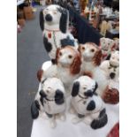 LARGE STAFFORDSHIRE DOG, 2 PAIRS DOGS