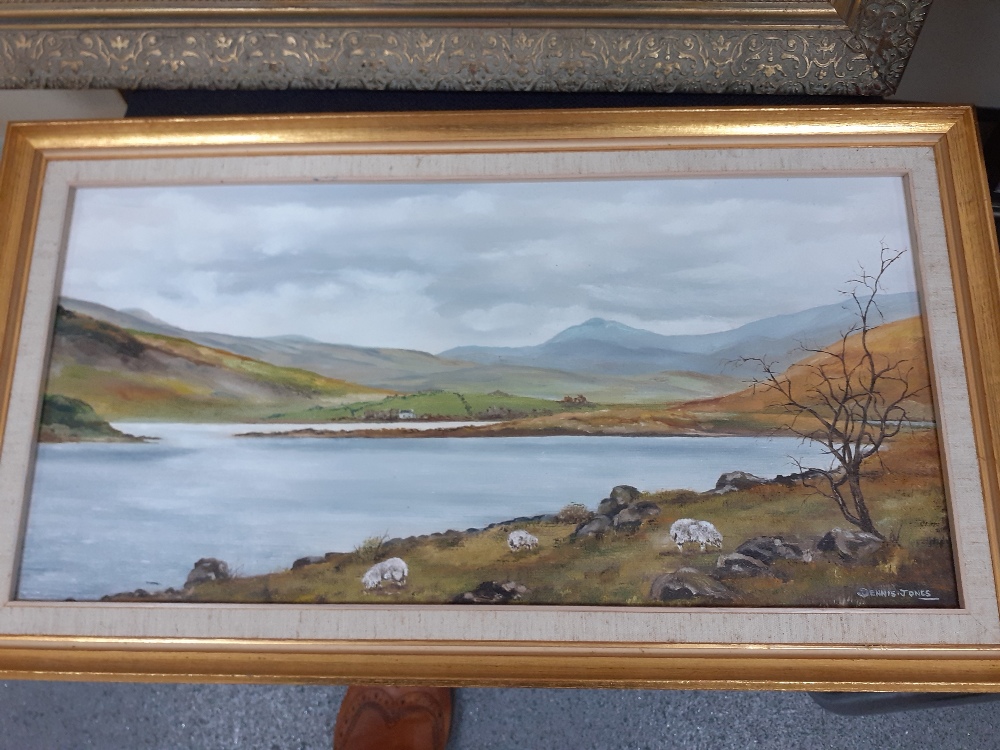 DENNIS JONES LAKE SCENE SIGNED OIL