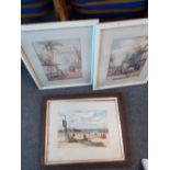 3 WATERCOLOURS OF INDIA SIGNED