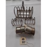 SILVER TOAST RACK SHEFFIELD 1909