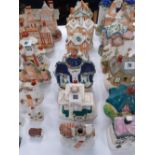 COLLECTION OF 7 STAFFORDSHIRE COTTAGES