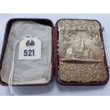 NATHANIAL MILLS SILVER CARD CASE 1844