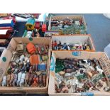 4 BOXES OF BRITAINS FARM ANIMALS ETC