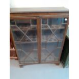 EDWARDIAN MAHOGANY GLAZED CABINET