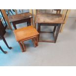 JOINT STOOL, NEST OF 2 TABLES