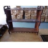 MAHOGANY HANGING WALL SHELVES