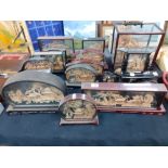COLLECTION OF CHINESE CORK MODELS CASED