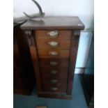 VICTORIAN WELLINGTON MAHOGANY CHEST