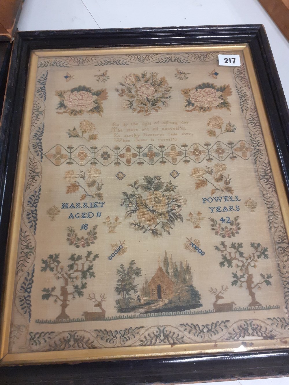 VICTORIAN SAMPLER FRAMED 12X16INCHES