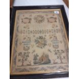 VICTORIAN SAMPLER FRAMED 12X16INCHES