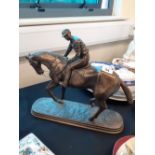 MODERN FIGURE OF HORSE & JOCKEY