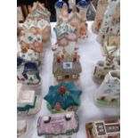 COLLECTION OF STAFFORDSHIRE COTTAGES