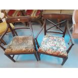 EARLY 19C ELBOW CHAIR WITH 1 OTHER
