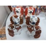 2 PAIRS OF STAFFORDSHIRE DOGS