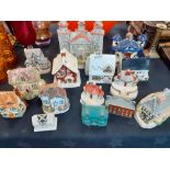 COLLECTION OF 15 STAFFORDSHIRE COTTAGES