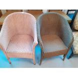 2 LLOYD LOOM STYLE CHAIRS