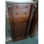 VICTORIAN MAHOGANY WELLINGTON CHEST