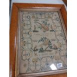 VICTORIAN FRAMED SAMPLER 12.5 X 18INCHES